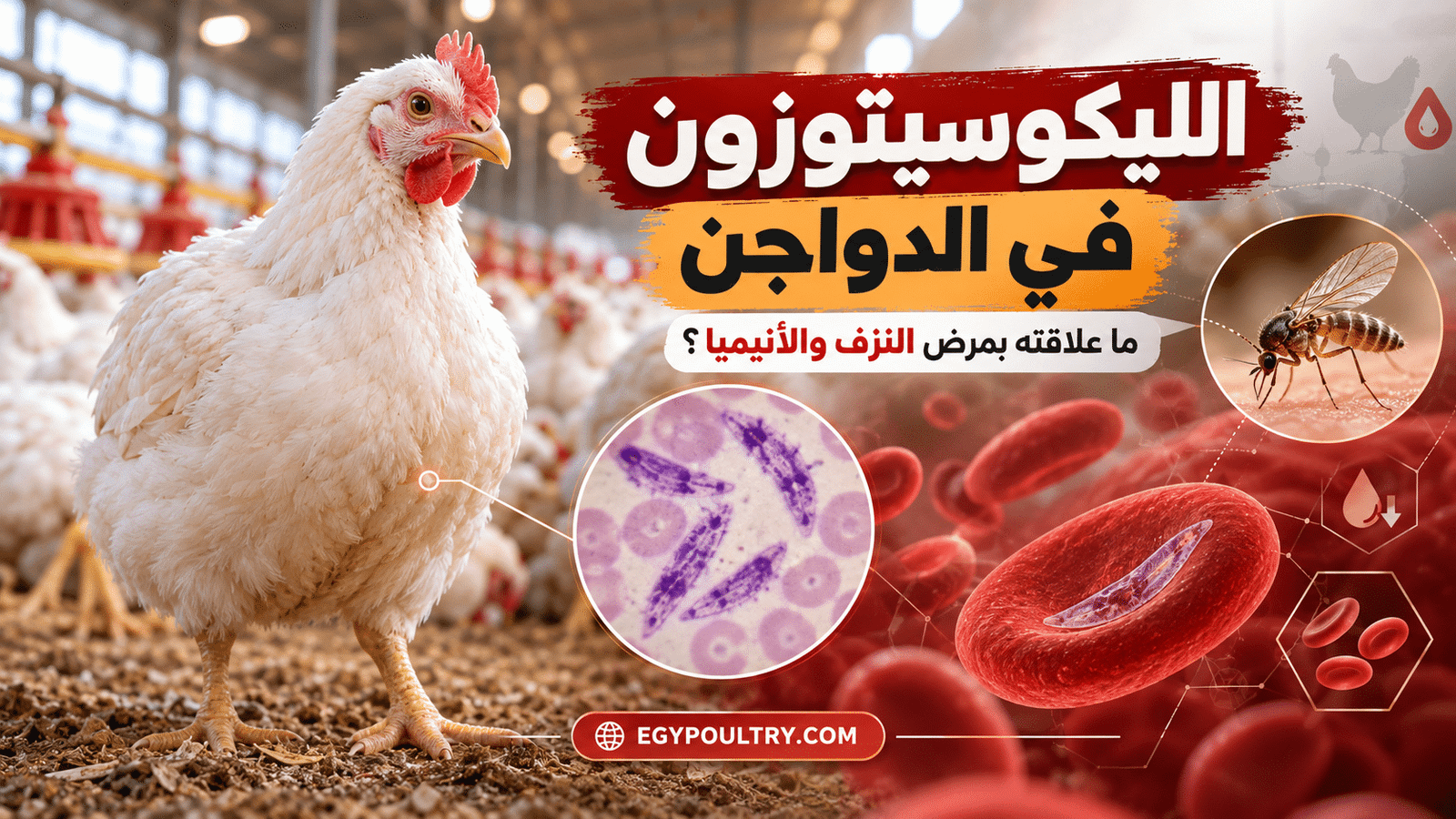 الليكوسيتوزون في الدواجن والأعراض والتشخيص وعلاقته بالنزف